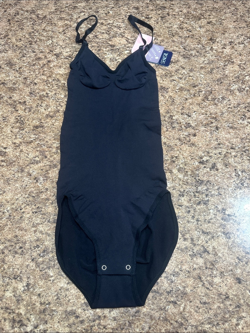 Sensil Seamless Black Heavy Compression  Shapewear Bodysuit M/L